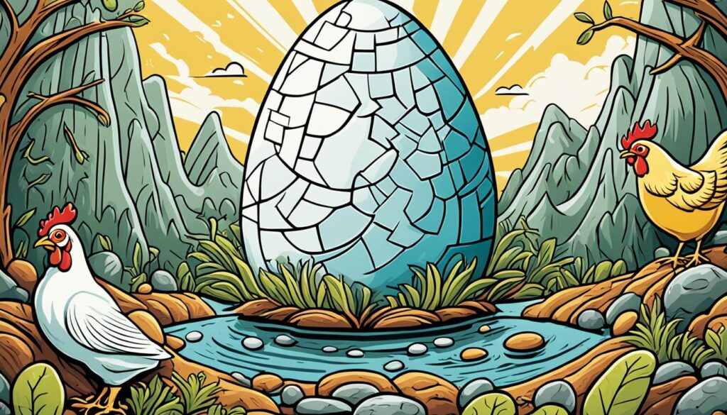 Ancient egg and chicken paradox image